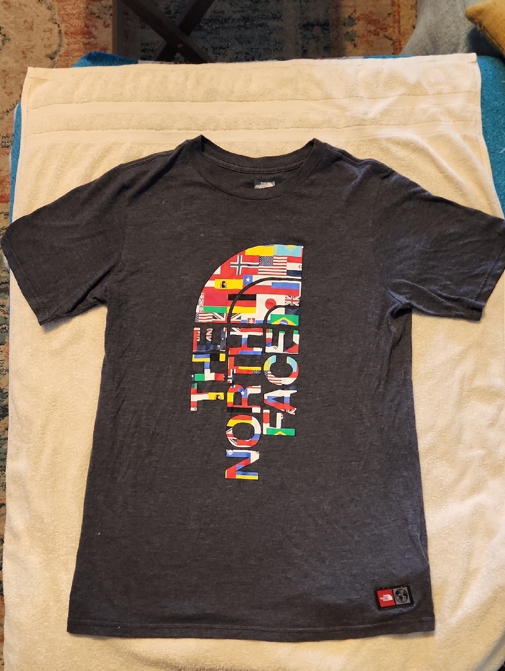 The North Face Charcoal Flag Logo Tee